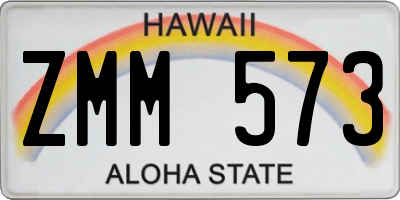 HI license plate ZMM573
