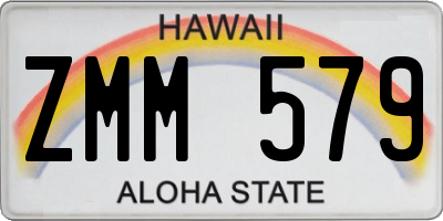 HI license plate ZMM579