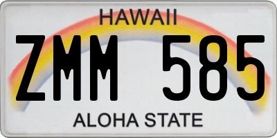 HI license plate ZMM585