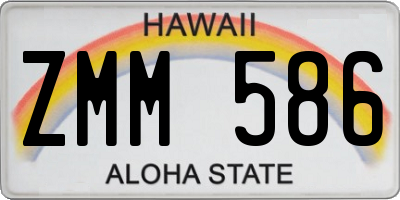 HI license plate ZMM586
