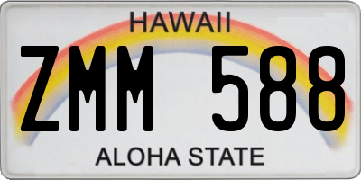 HI license plate ZMM588