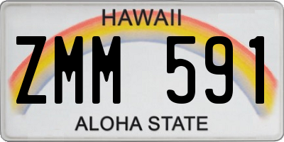 HI license plate ZMM591