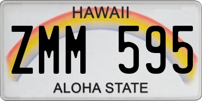 HI license plate ZMM595