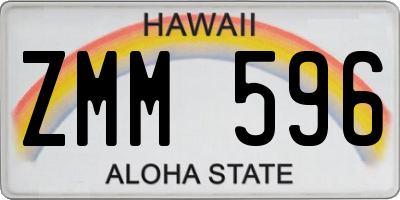 HI license plate ZMM596