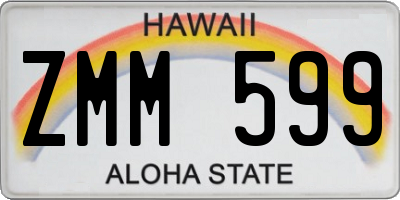 HI license plate ZMM599