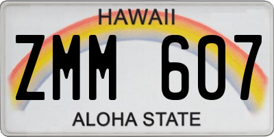 HI license plate ZMM607