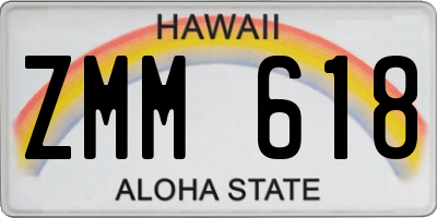 HI license plate ZMM618