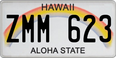 HI license plate ZMM623