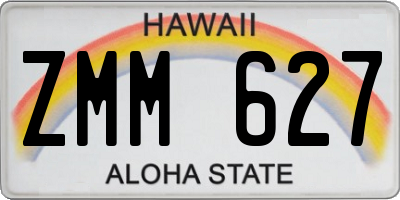 HI license plate ZMM627