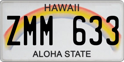HI license plate ZMM633