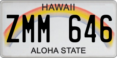 HI license plate ZMM646