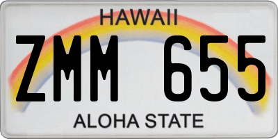 HI license plate ZMM655