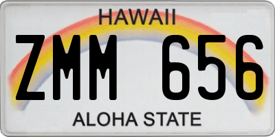 HI license plate ZMM656