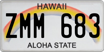 HI license plate ZMM683