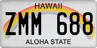 HI license plate ZMM688