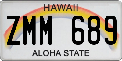 HI license plate ZMM689