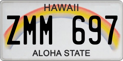 HI license plate ZMM697