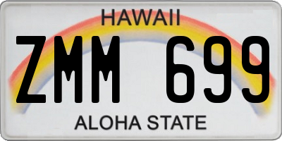 HI license plate ZMM699