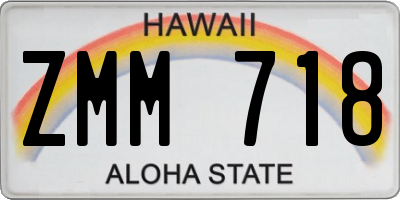 HI license plate ZMM718