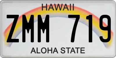 HI license plate ZMM719
