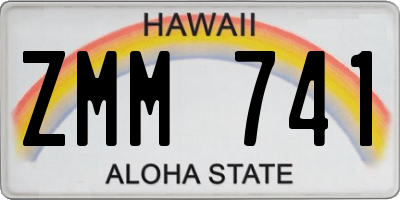 HI license plate ZMM741
