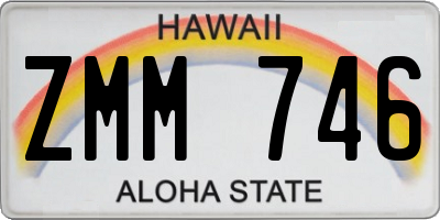 HI license plate ZMM746