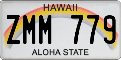 HI license plate ZMM779