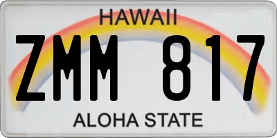 HI license plate ZMM817