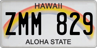 HI license plate ZMM829