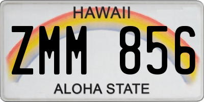 HI license plate ZMM856