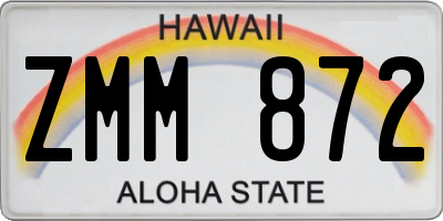 HI license plate ZMM872