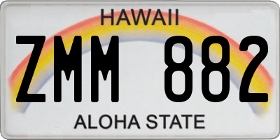 HI license plate ZMM882