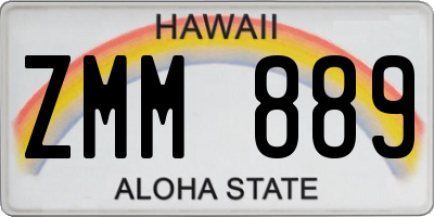 HI license plate ZMM889
