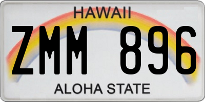 HI license plate ZMM896
