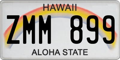 HI license plate ZMM899