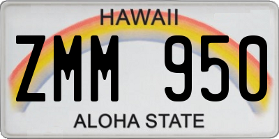 HI license plate ZMM950