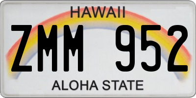 HI license plate ZMM952