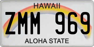 HI license plate ZMM969