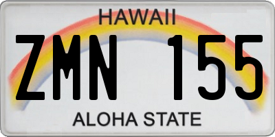 HI license plate ZMN155