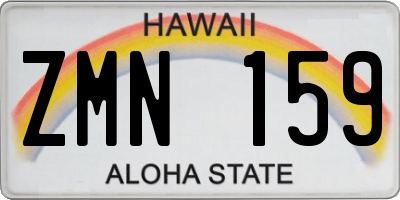 HI license plate ZMN159