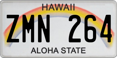 HI license plate ZMN264
