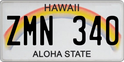 HI license plate ZMN340