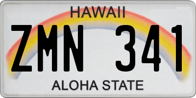 HI license plate ZMN341