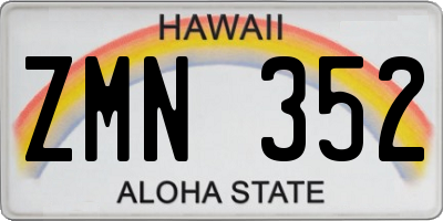 HI license plate ZMN352