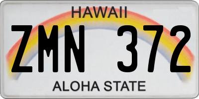 HI license plate ZMN372