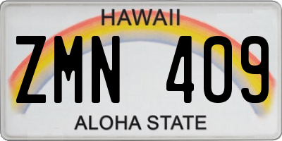 HI license plate ZMN409