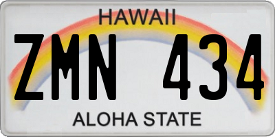 HI license plate ZMN434