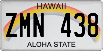 HI license plate ZMN438