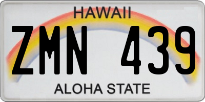 HI license plate ZMN439