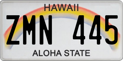 HI license plate ZMN445